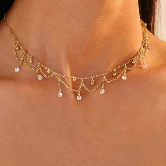 *Bebe* Ornate Gold Choker - Picture 2 of 4